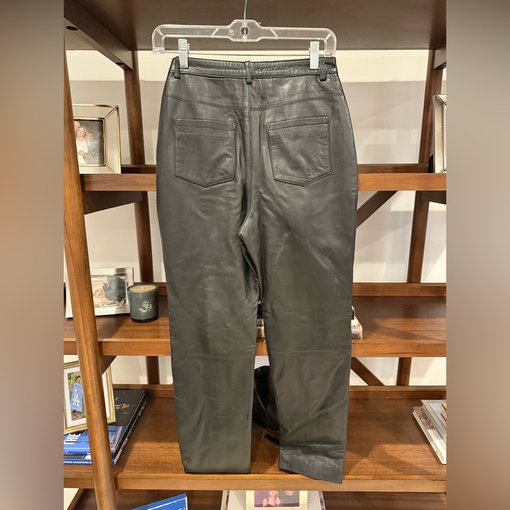 LPA Black Leather Zip Front Pant - Picture 5 of 6